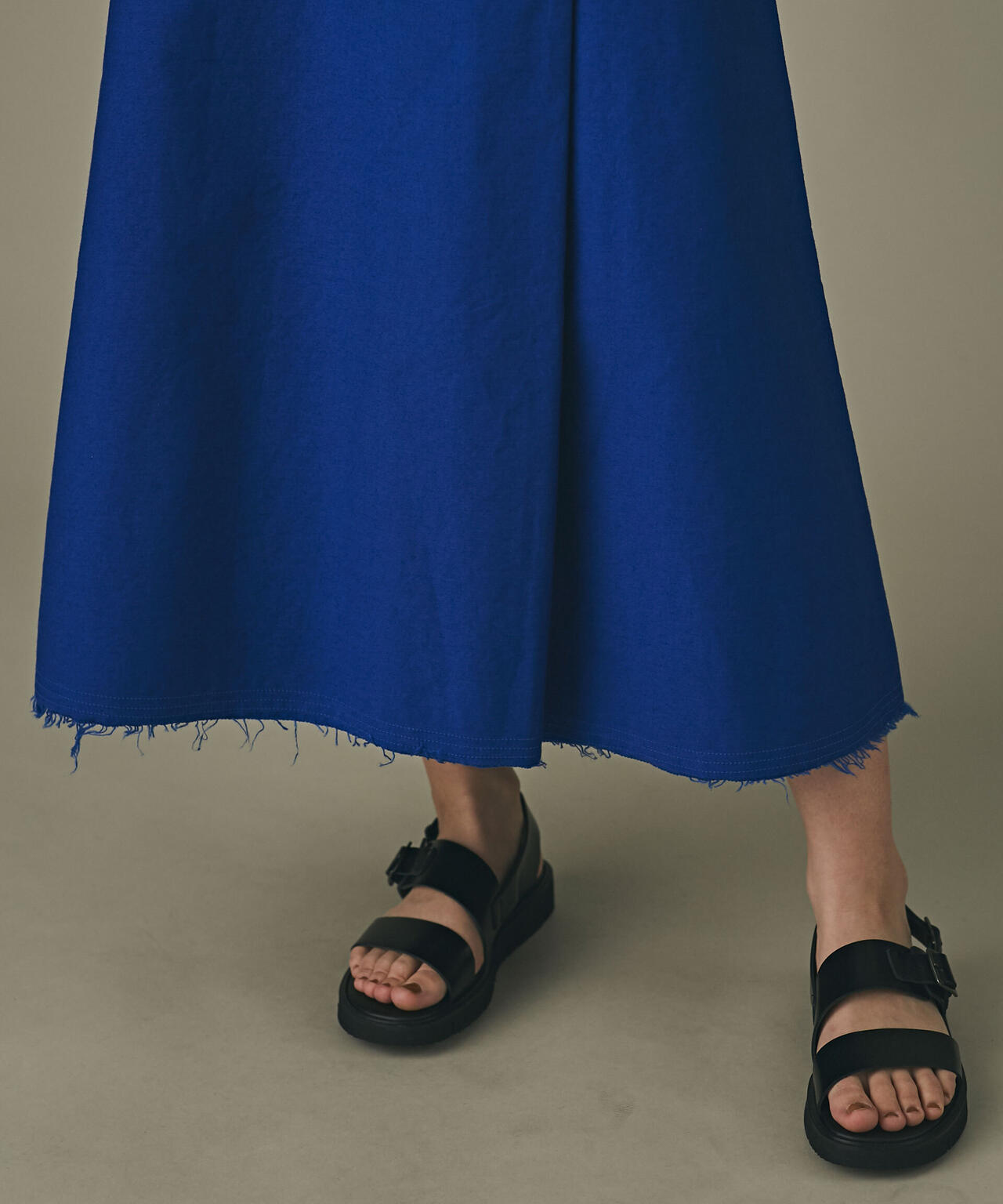 モールスキンガーメントダイフレアスカート 6693130309