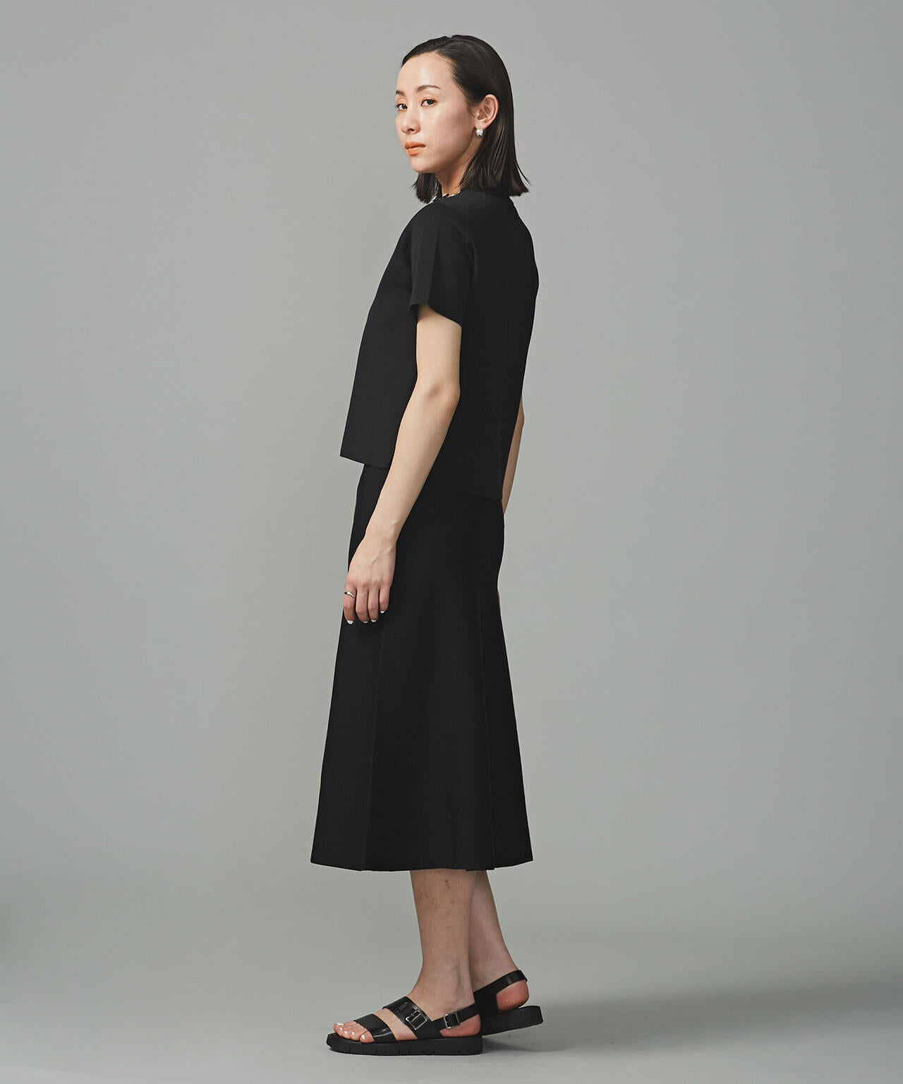 LB.01/スムース編みニットフレアスカート 6693130312