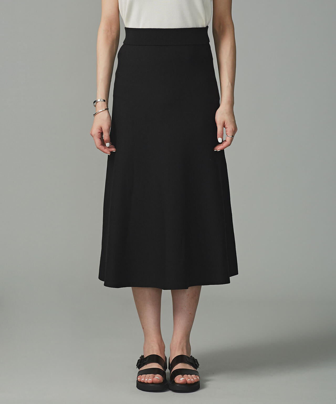 LB.01/スムース編みニットフレアスカート 6693130312