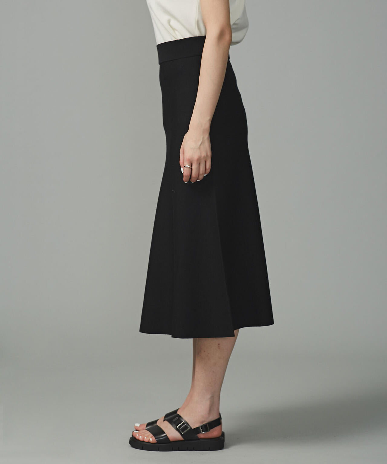 LB.01/スムース編みニットフレアスカート 6693130312