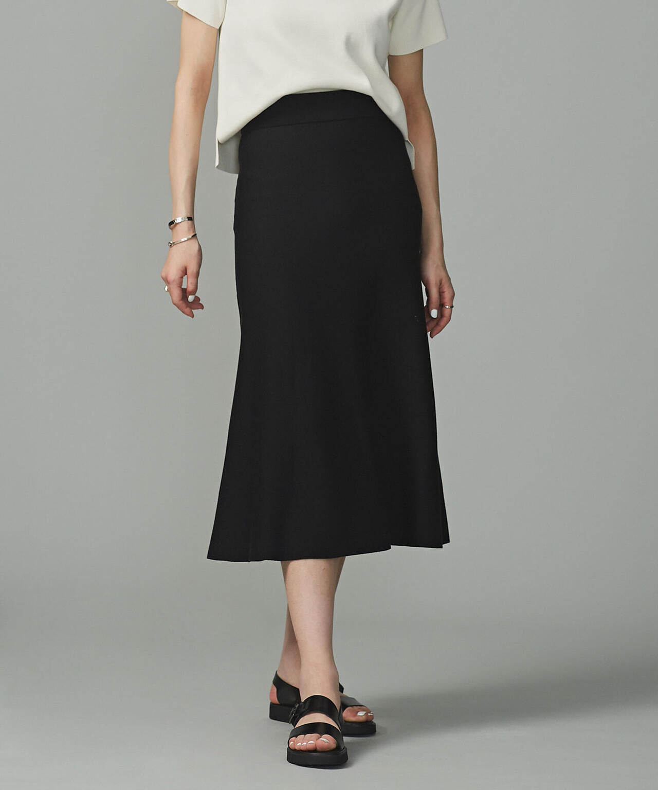 LB.01/スムース編みニットフレアスカート 6693130312