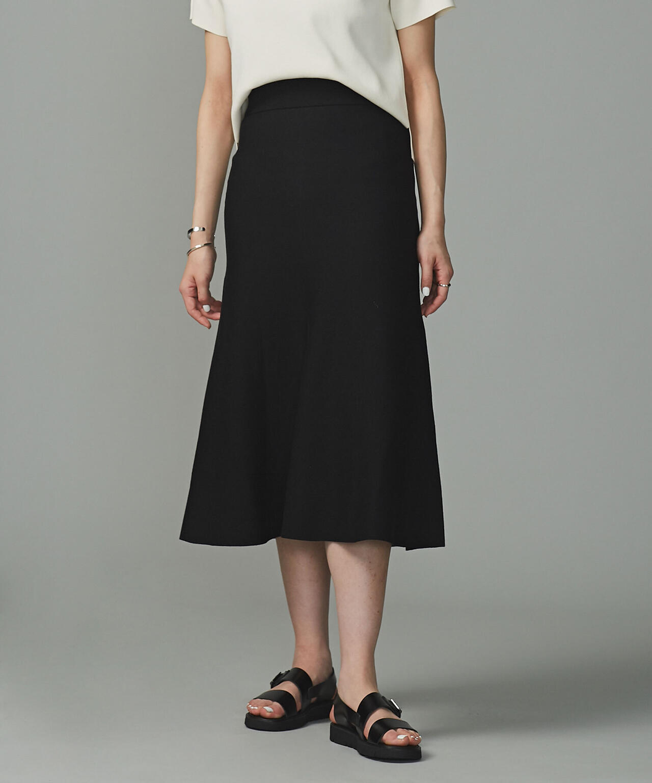 LB.01/スムース編みニットフレアスカート 6693130312