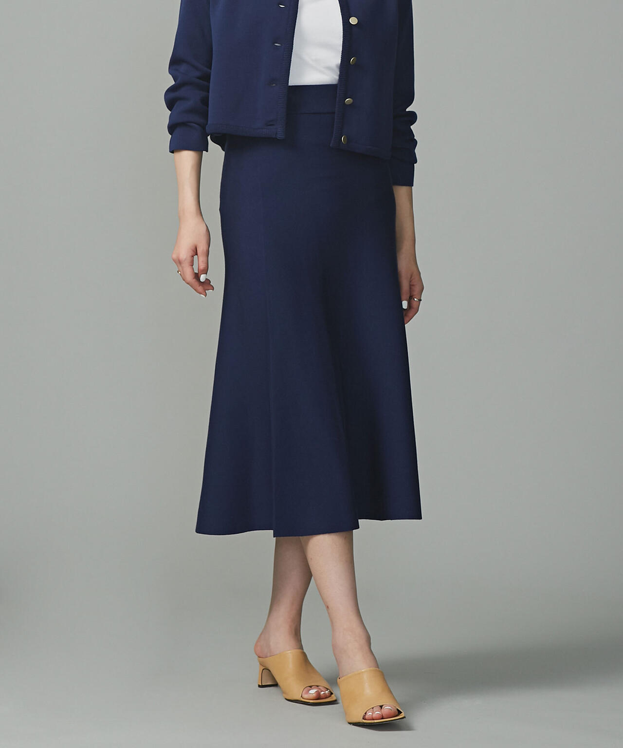 LB.01/スムース編みニットフレアスカート 6693130312