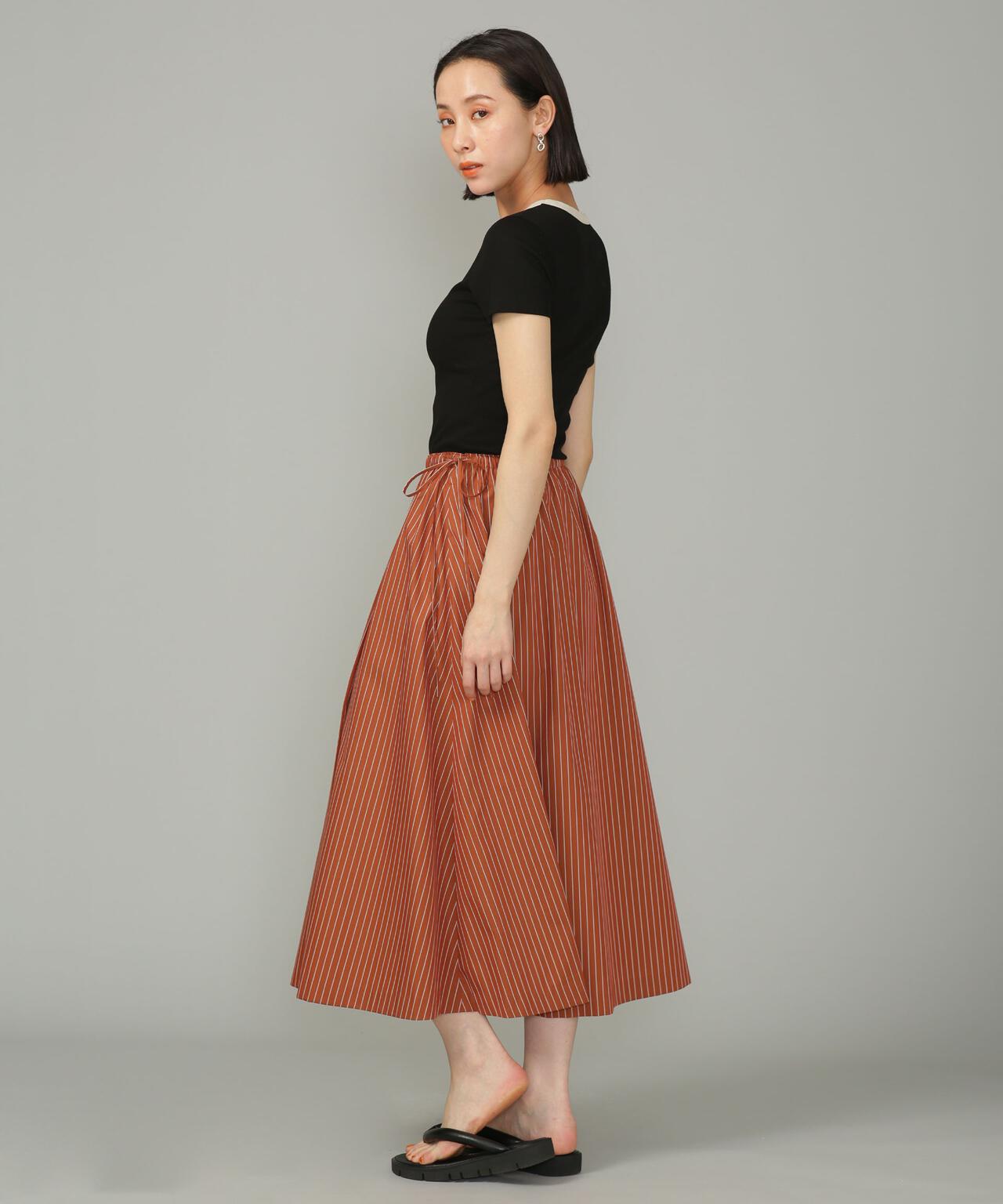 LB.01/コットンポリエステル タックフレアスカート 6693130313