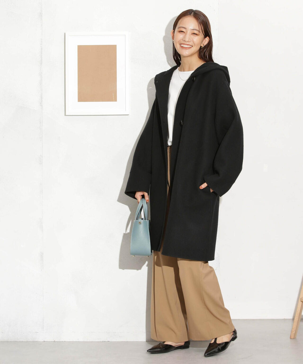 スーパー140ウールリバーフードコート 6693211302