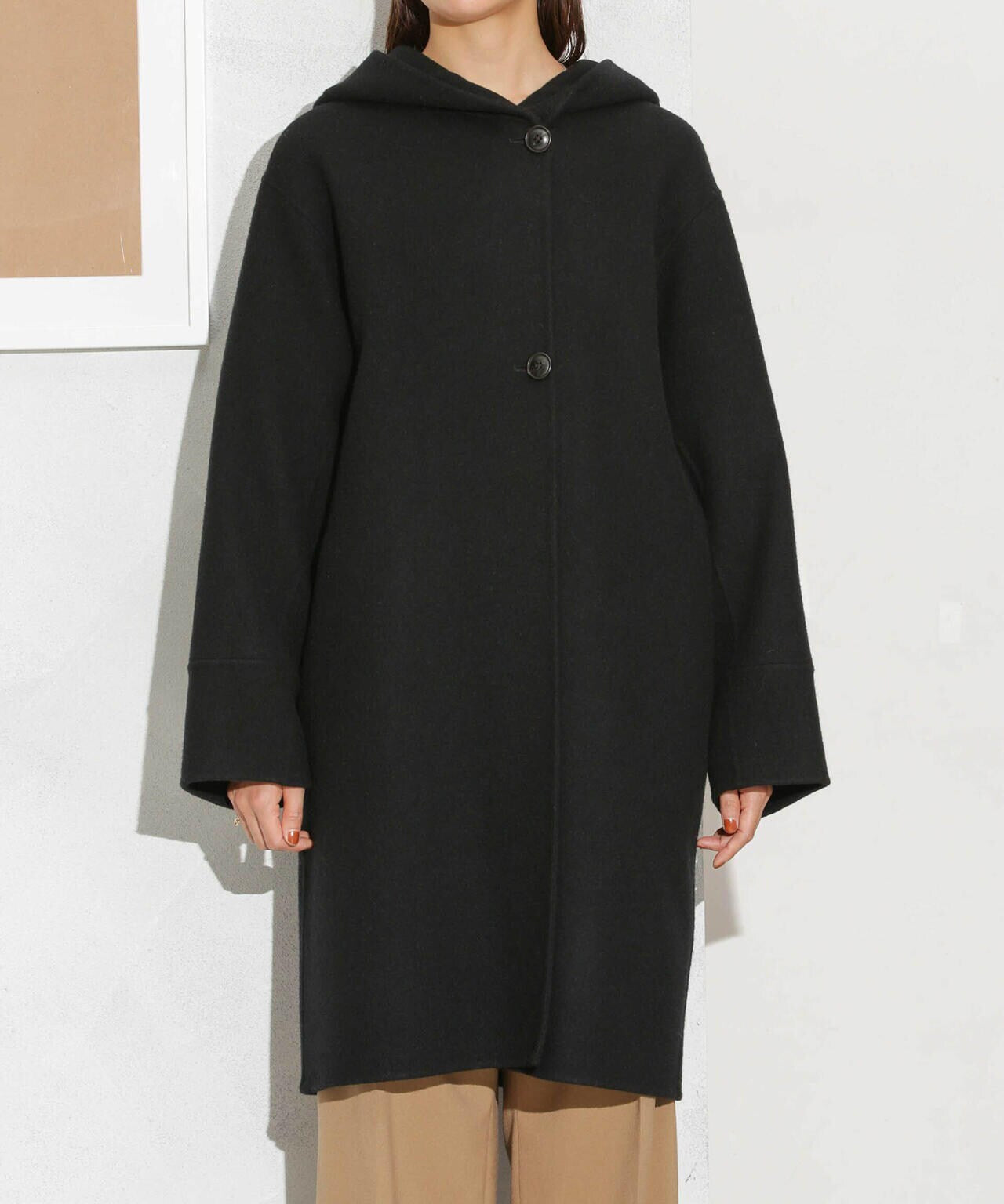 スーパー140ウールリバーフードコート 6693211302