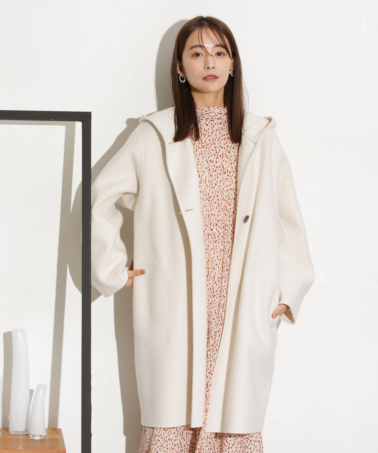 スーパー140ウールリバーフードコート 6693211302