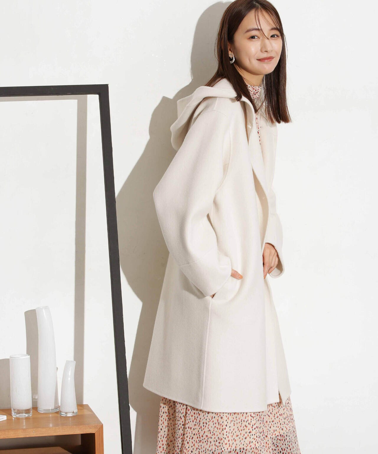 スーパー140ウールリバーフードコート 6693211302