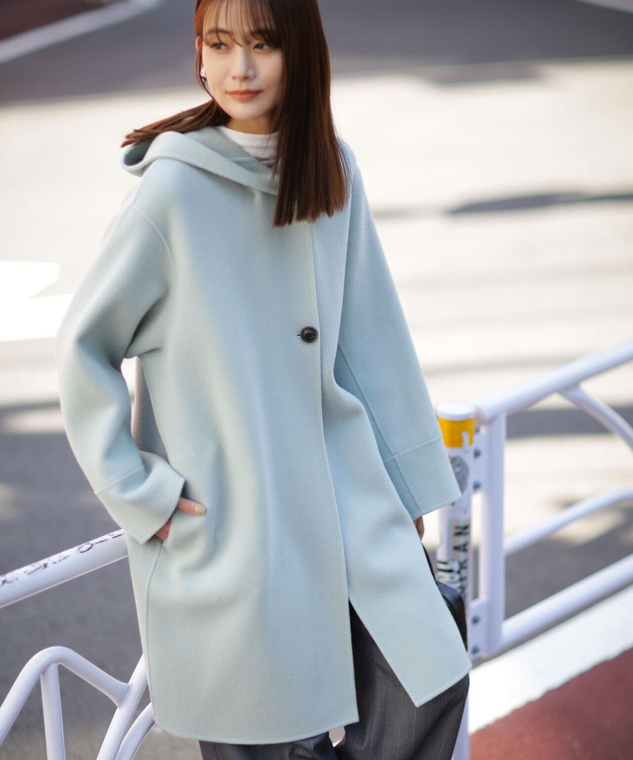 スーパー140ウールリバーフードコート 6693211302