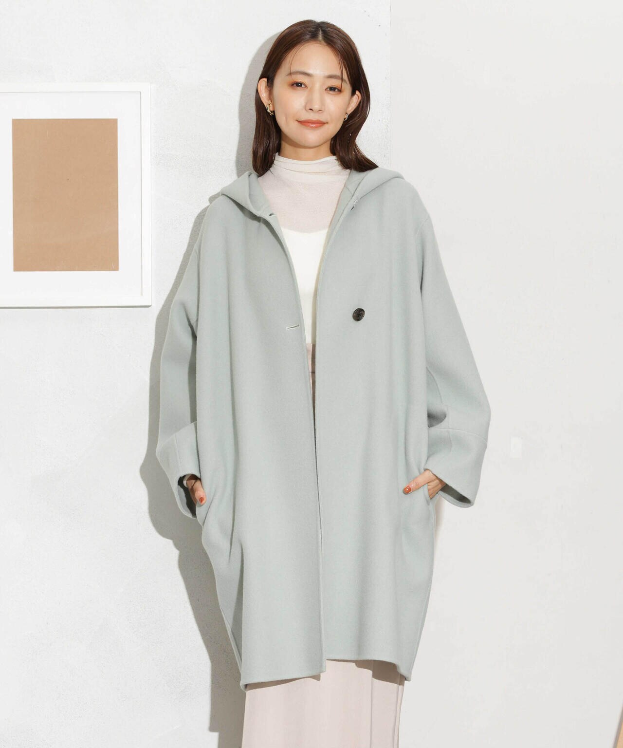 スーパー140ウールリバーフードコート 6693211302