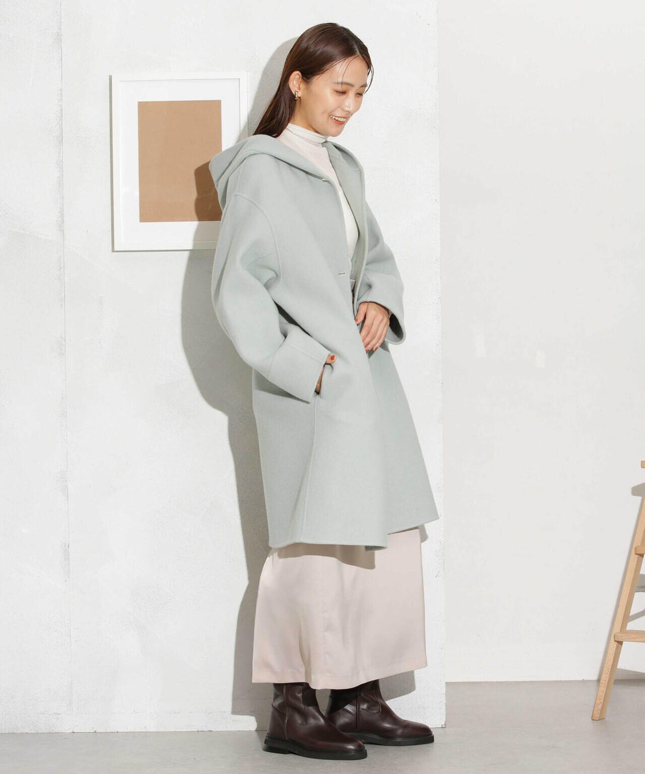 スーパー140ウールリバーフードコート 6693211302