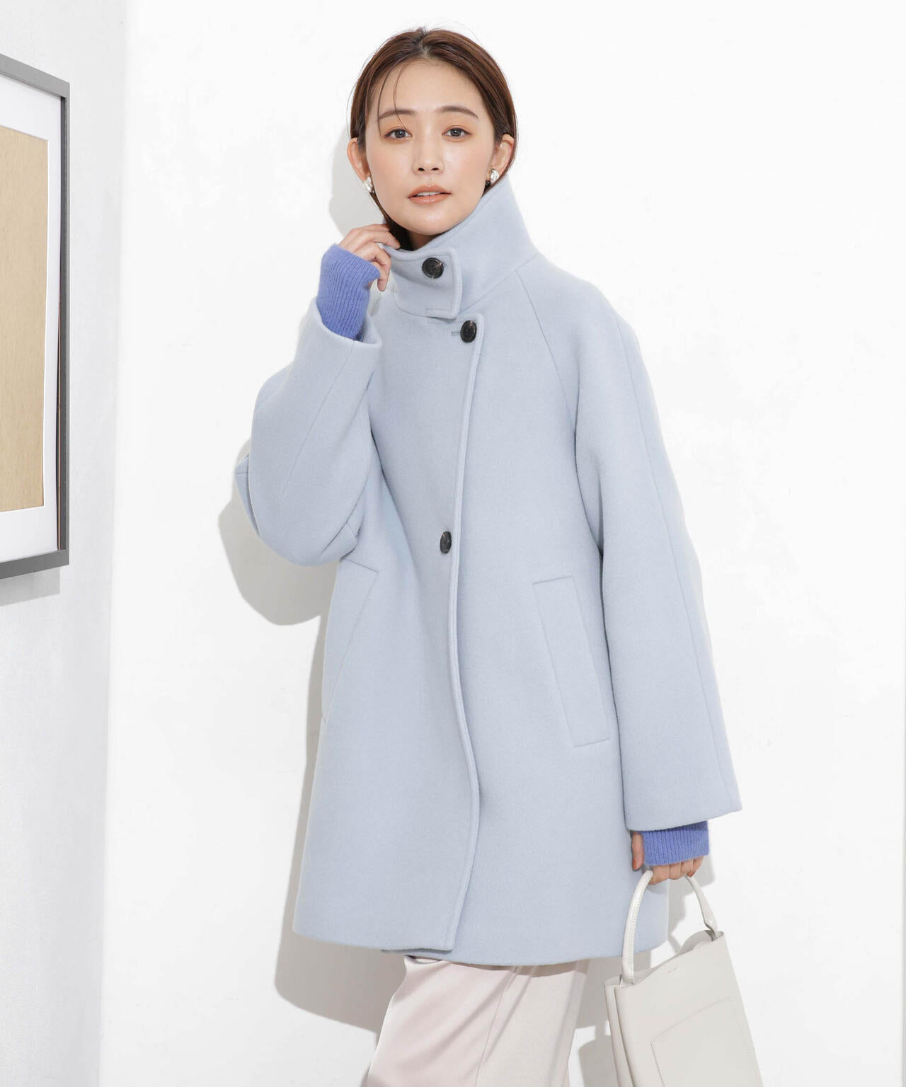 MANTECO BIBYE スタンドカラーコート 6693211306