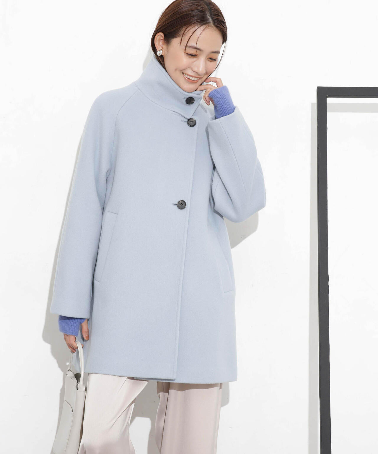 MANTECO BIBYE スタンドカラーコート 6693211306