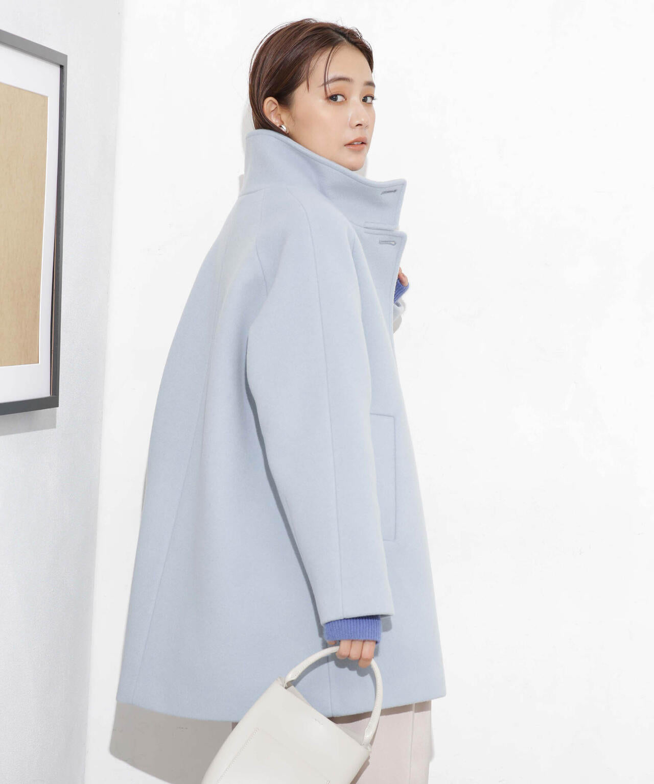 MANTECO BIBYE スタンドカラーコート 6693211306