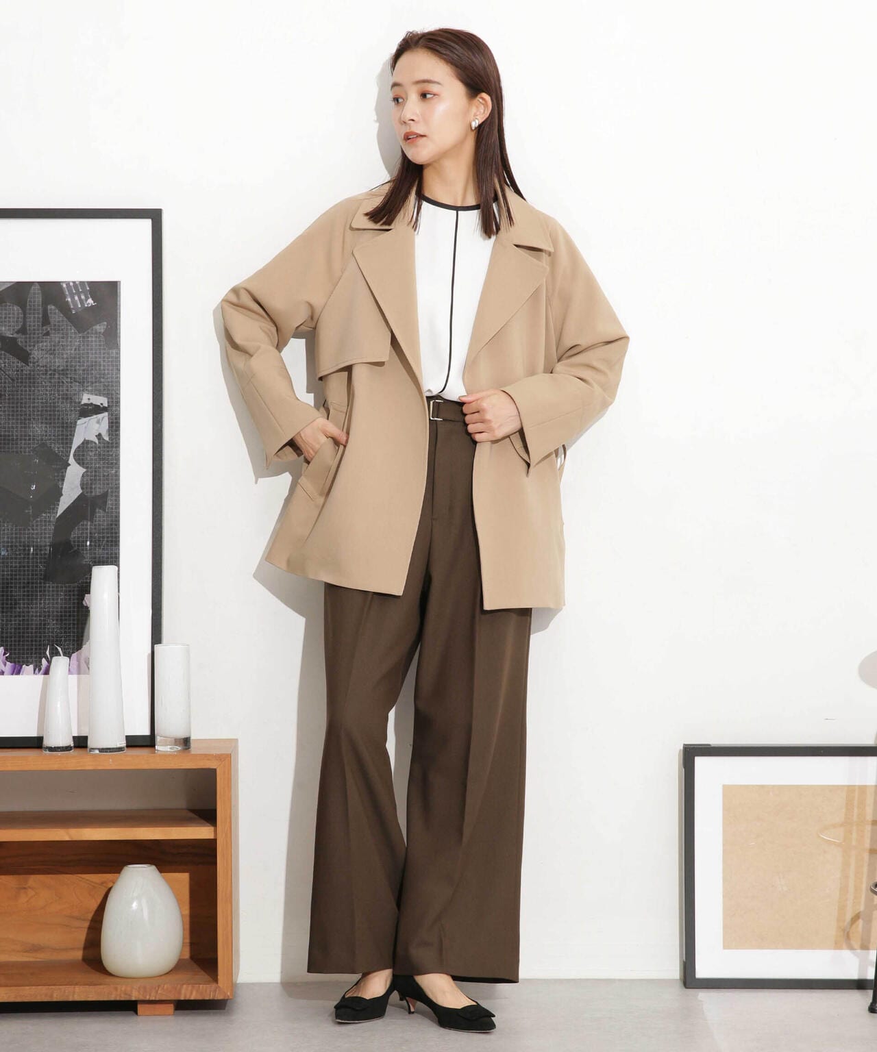 ベルテッドドビーミドルコート 6693211308