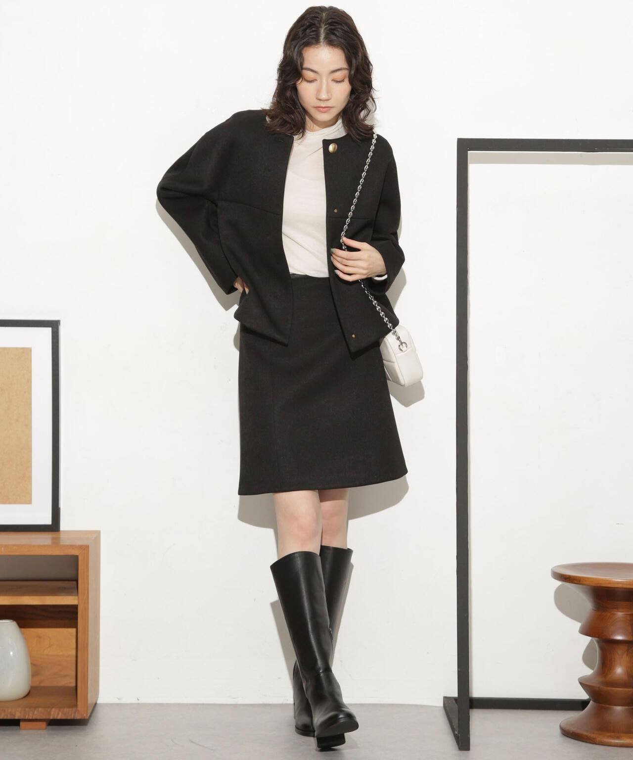 ボンディングノーカラーコート(セットアップ可) 6693211314