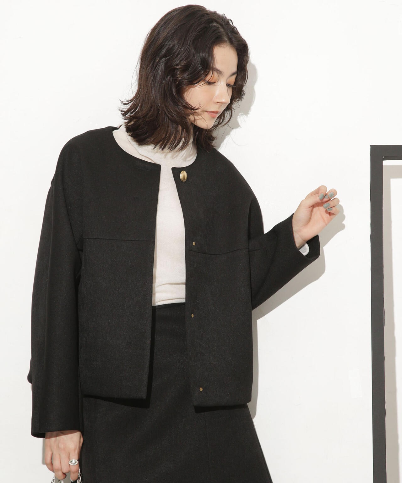 ボンディングノーカラーコート(セットアップ可) 6693211314