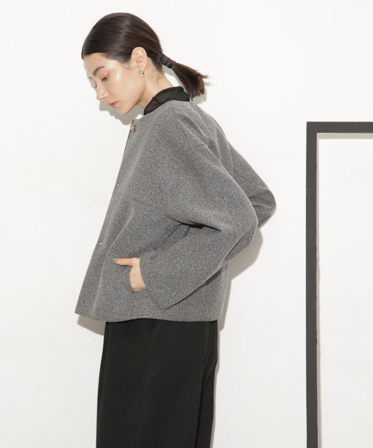 ボンディングノーカラーコート(セットアップ可) 6693211314