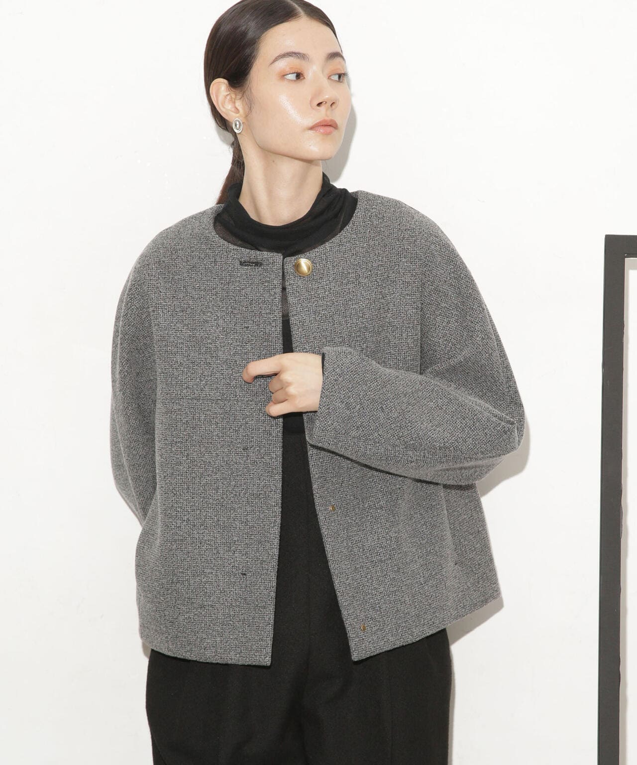 ボンディングノーカラーコート(セットアップ可) 6693211314