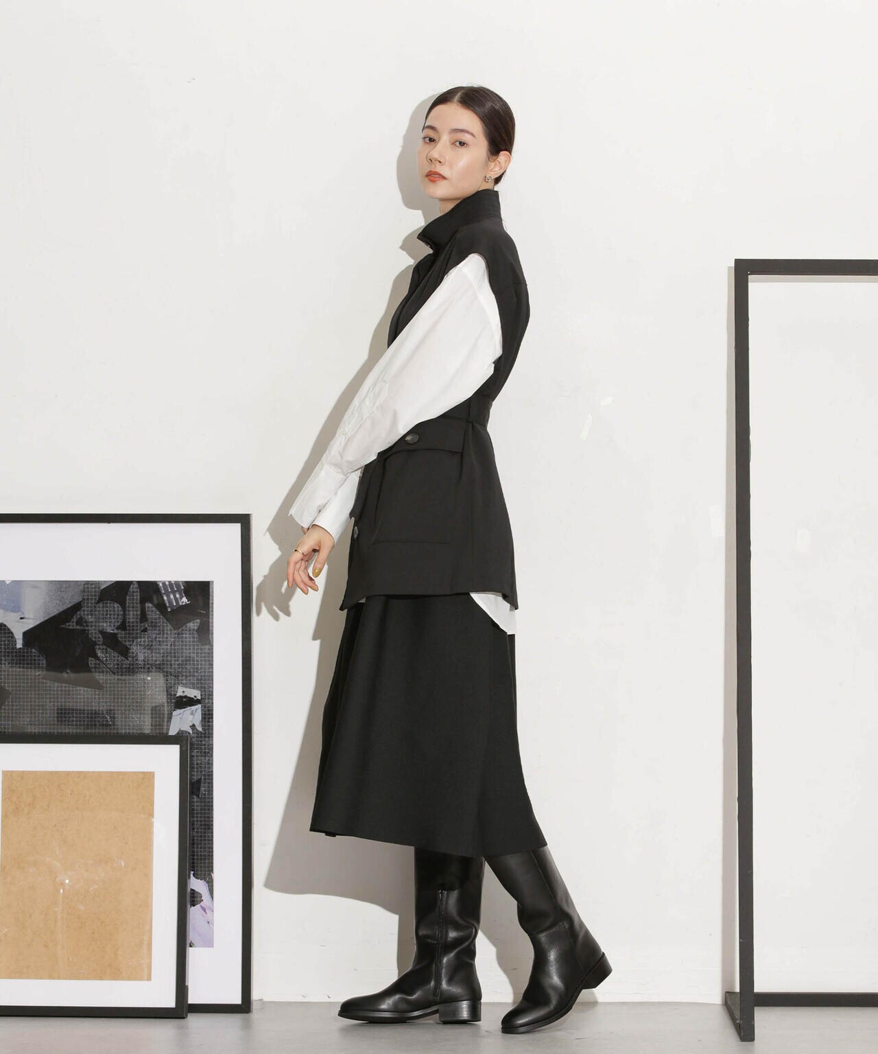 ベルト付きスタンドベスト 6693216303