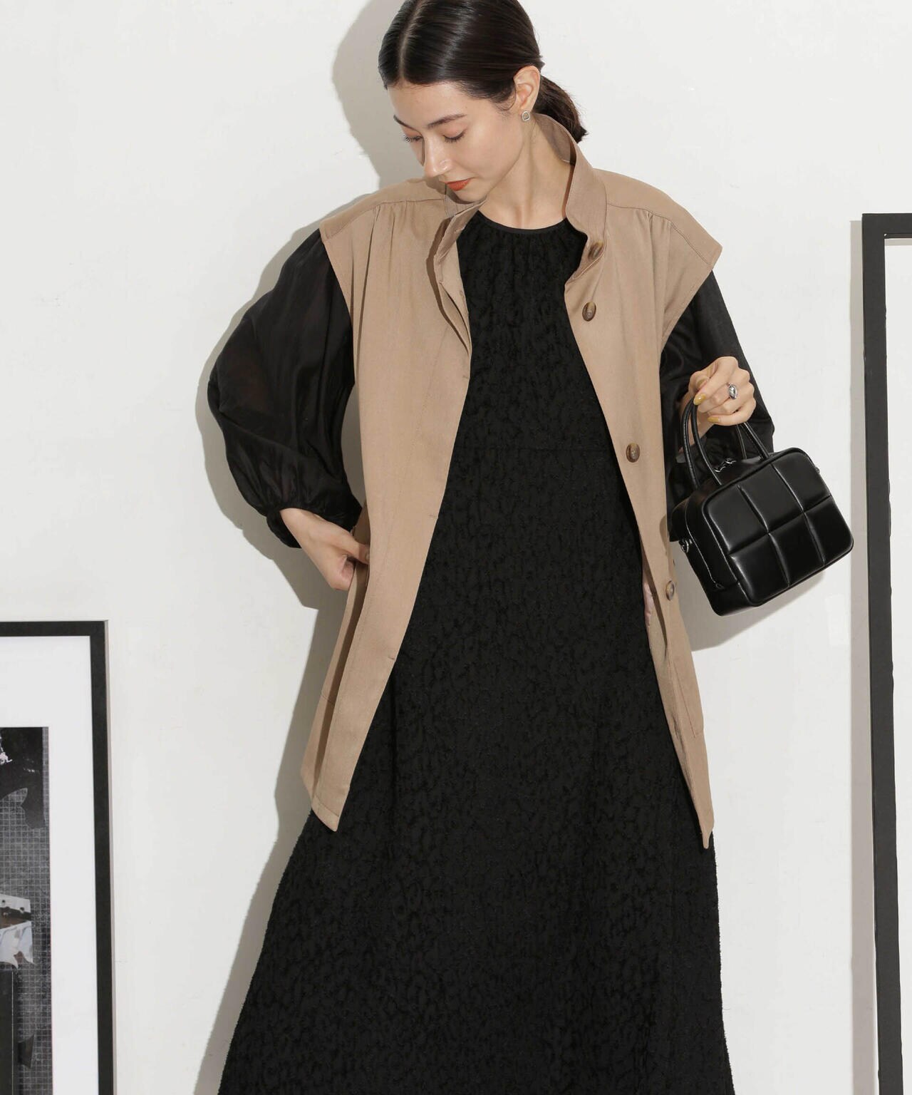 ベルト付きスタンドベスト 6693216303