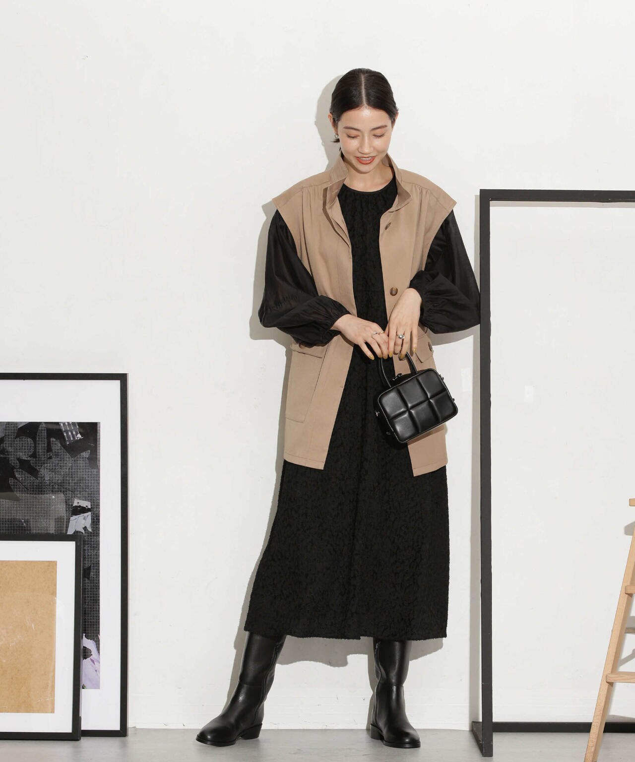 ベルト付きスタンドベスト 6693216303