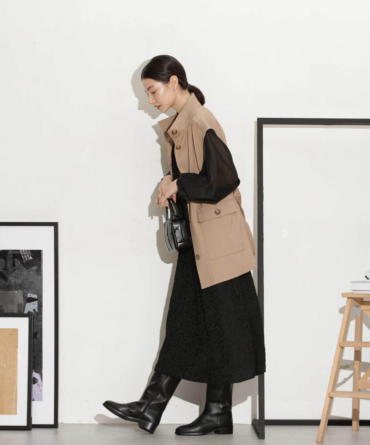 ベルト付きスタンドベスト 6693216303