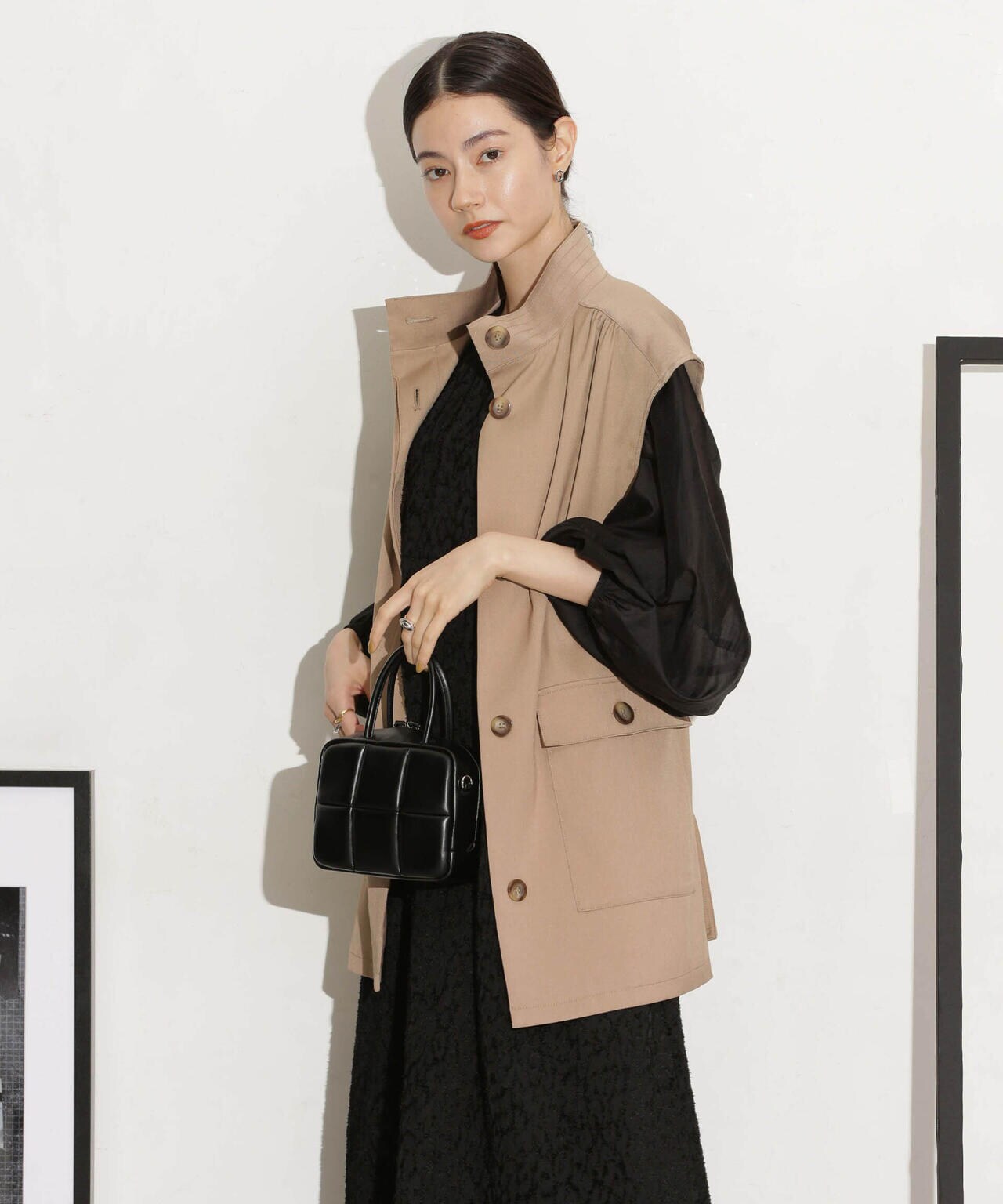 ベルト付きスタンドベスト 6693216303