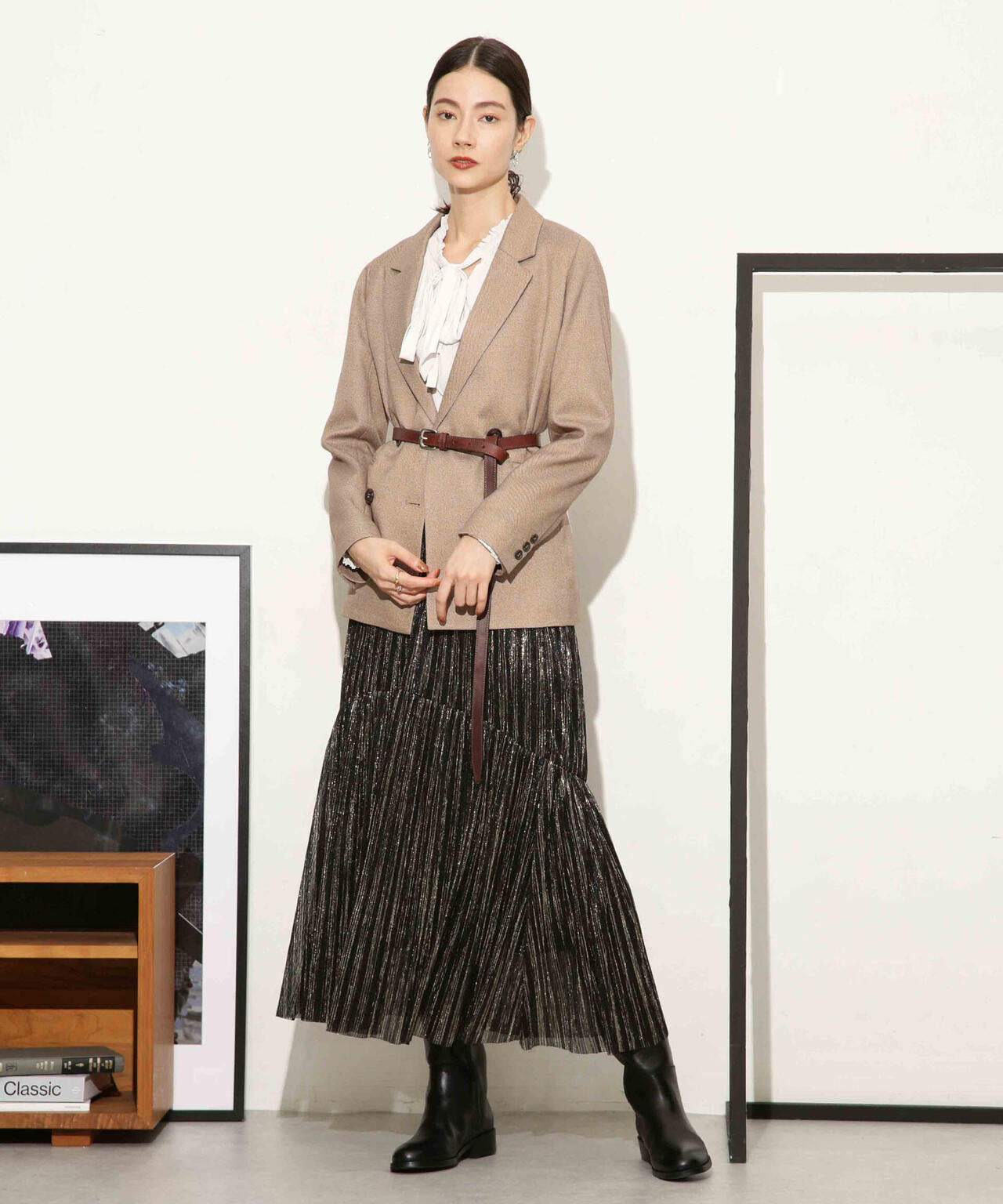 ツイードダブルジャケット(セットアップ可) 6693216307