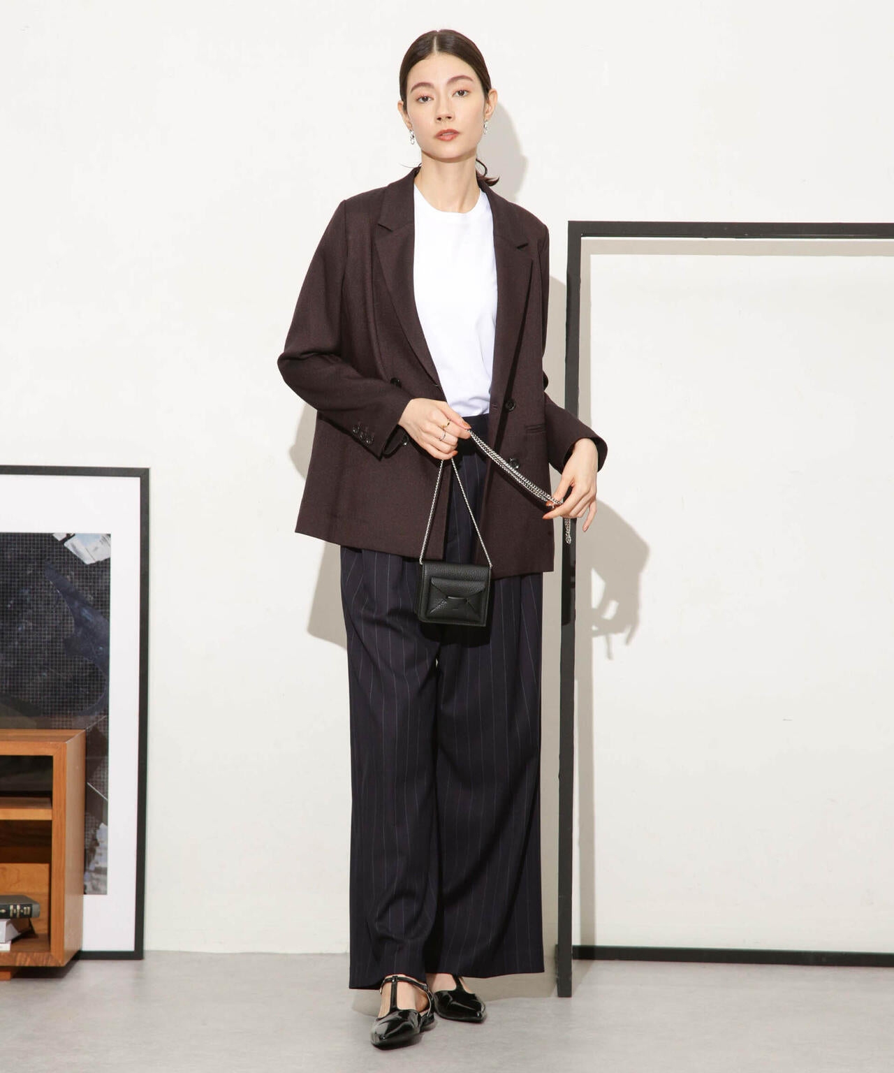 ツイードダブルジャケット(セットアップ可) 6693216307