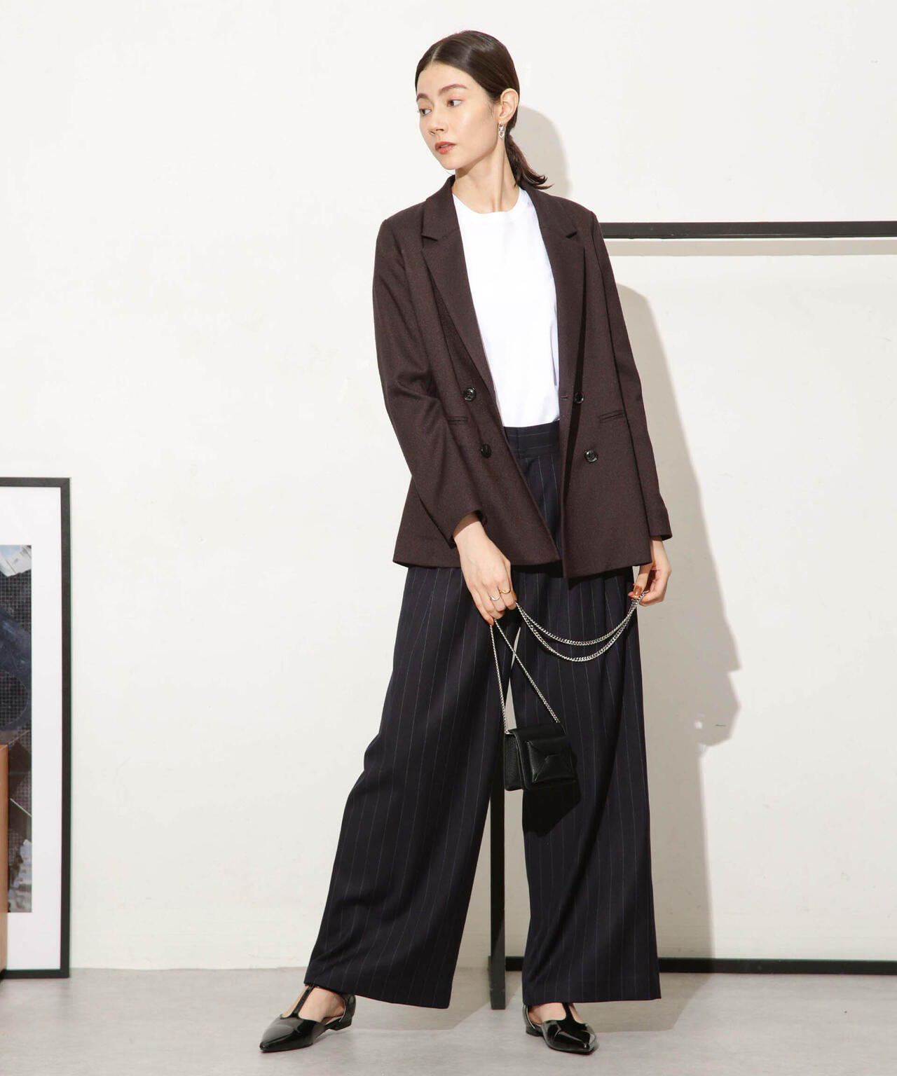 ツイードダブルジャケット(セットアップ可) 6693216307