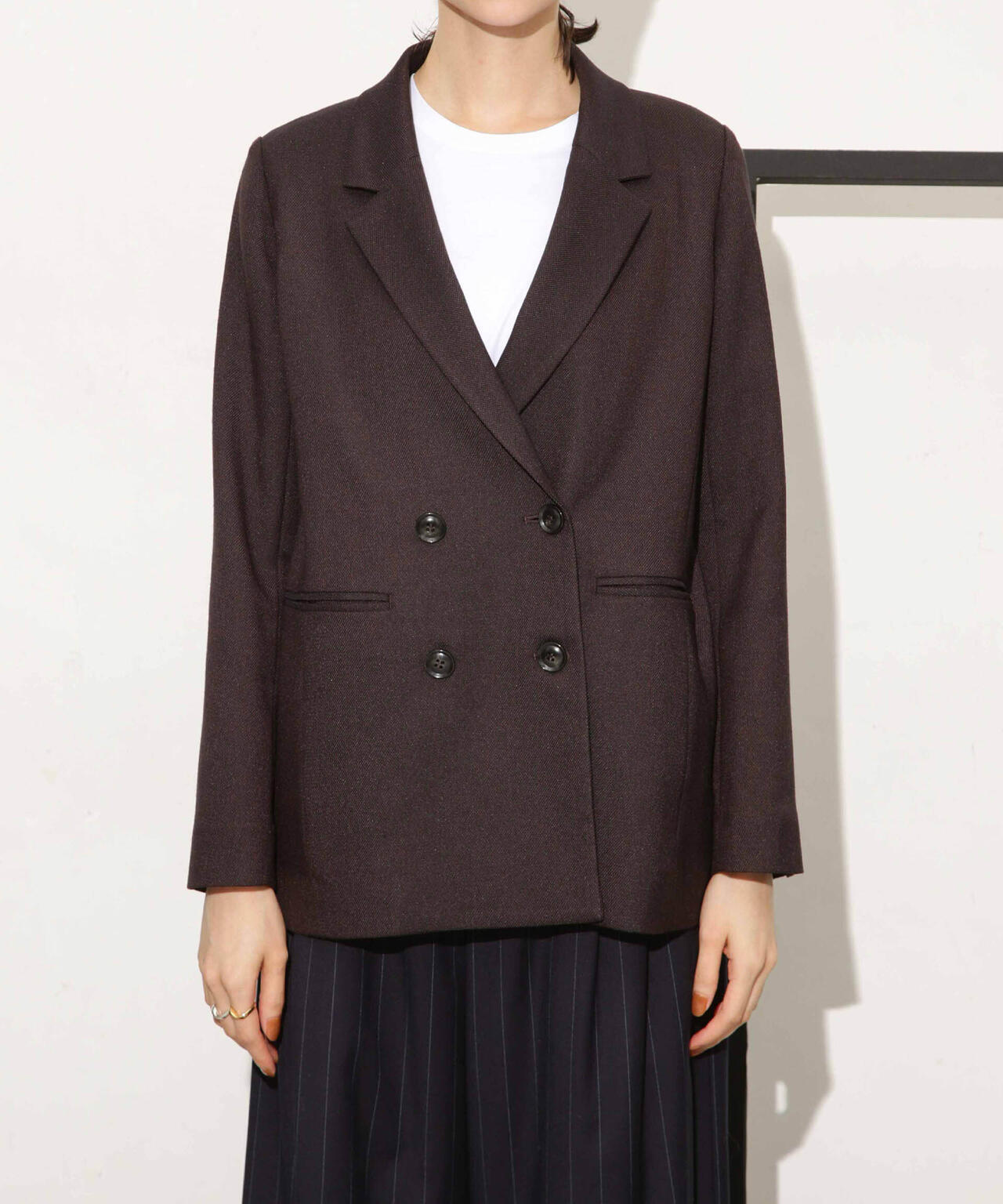 ツイードダブルジャケット(セットアップ可) 6693216307