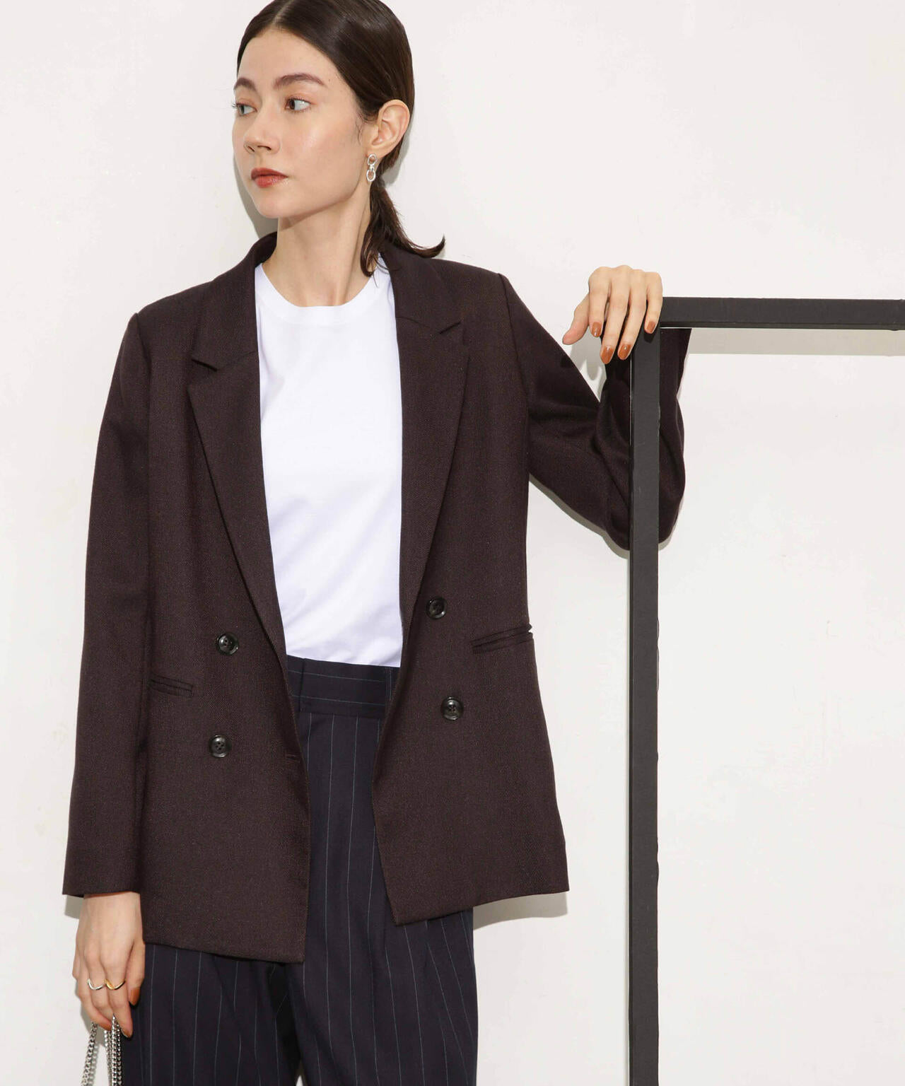 ツイードダブルジャケット(セットアップ可) 6693216307