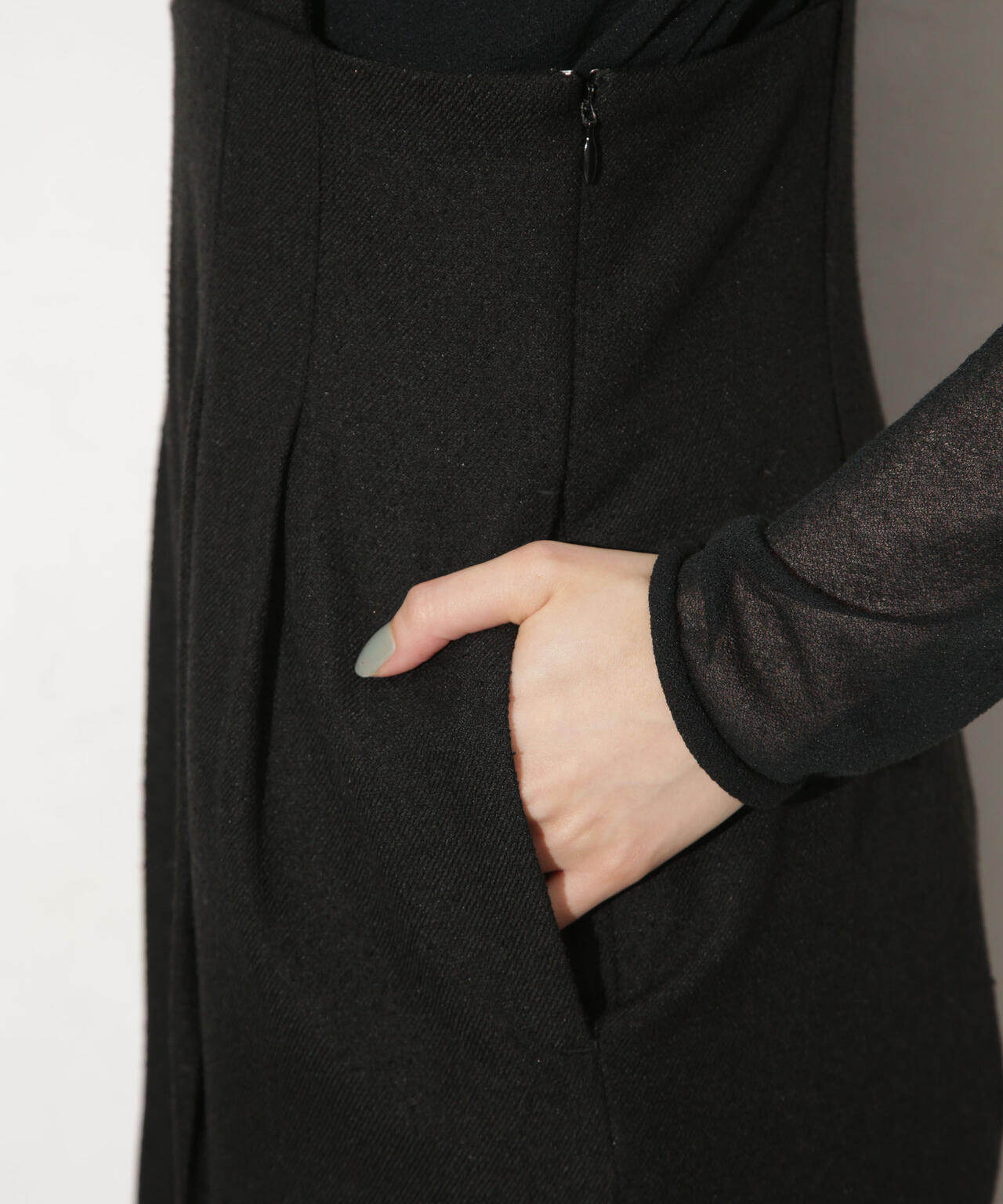 ハイウエストツイードサロペット 6693219317