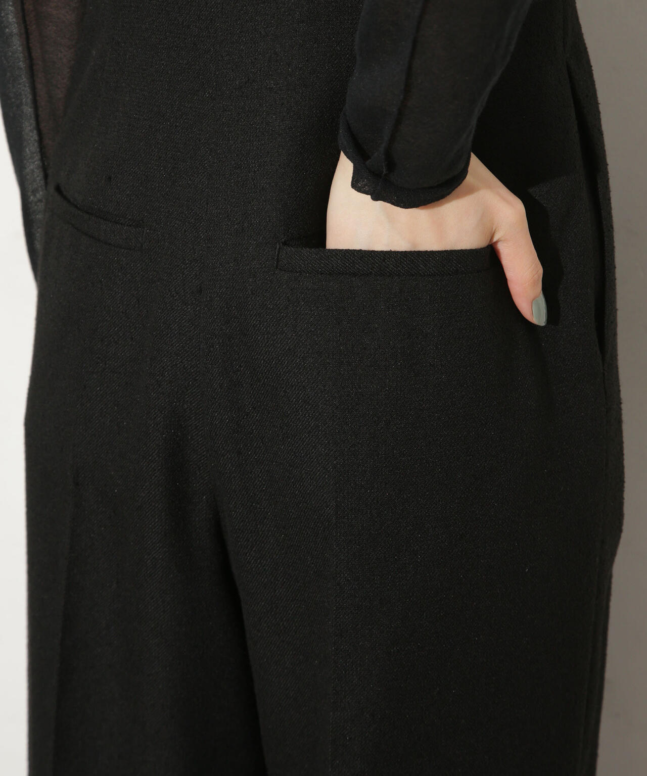 ハイウエストツイードサロペット 6693219317