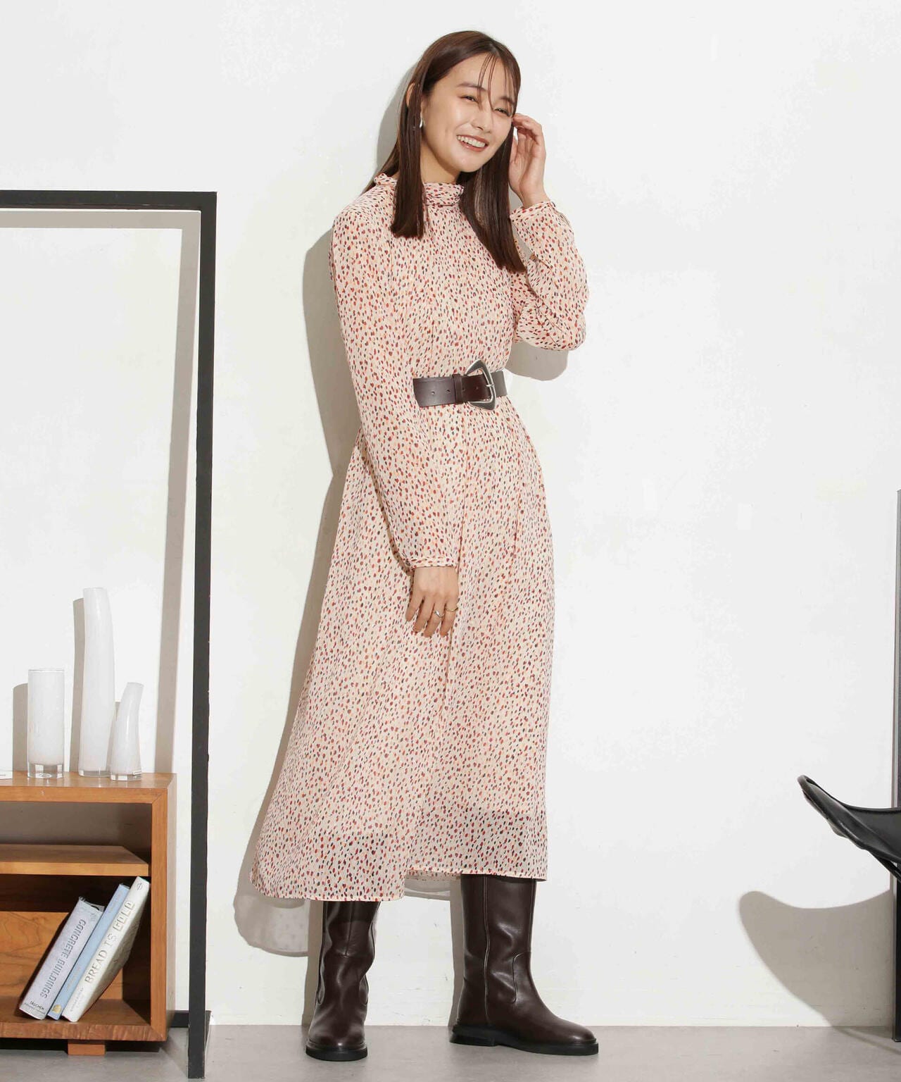 フィルムドットシフォンタックワンピース 6693219320