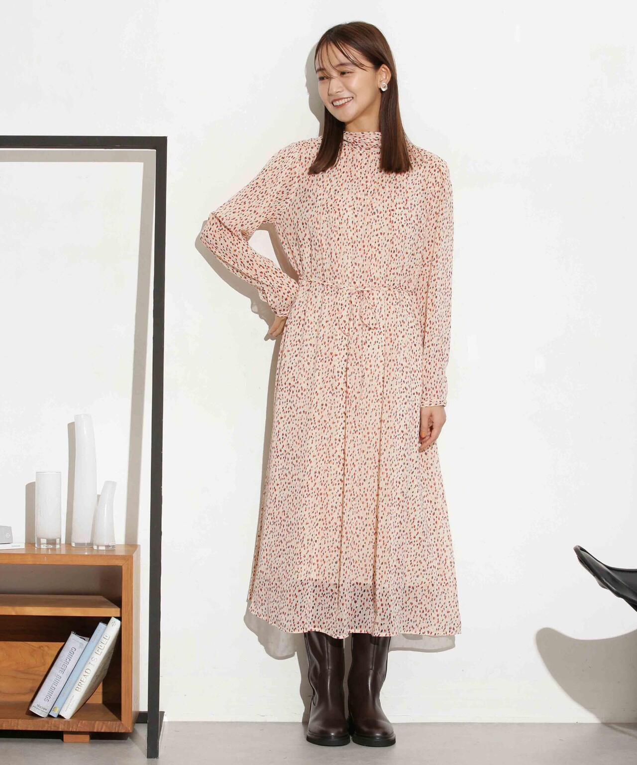 フィルムドットシフォンタックワンピース 6693219320