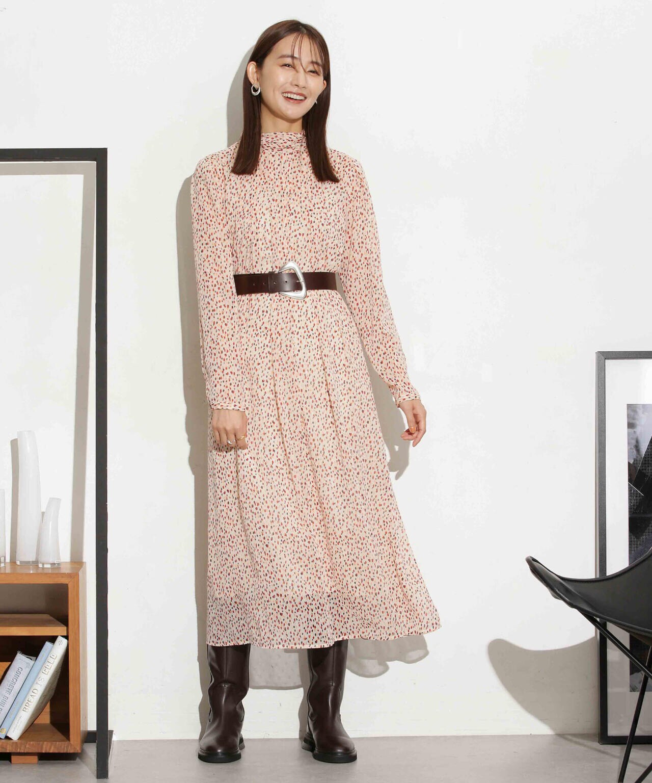 フィルムドットシフォンタックワンピース 6693219320