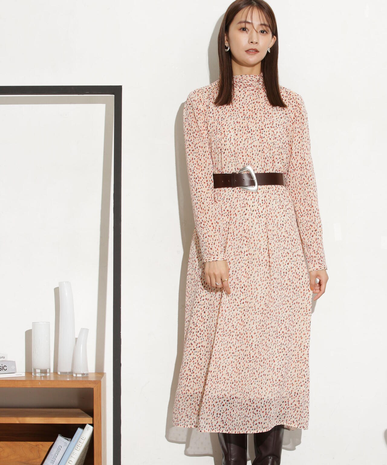 フィルムドットシフォンタックワンピース 6693219320