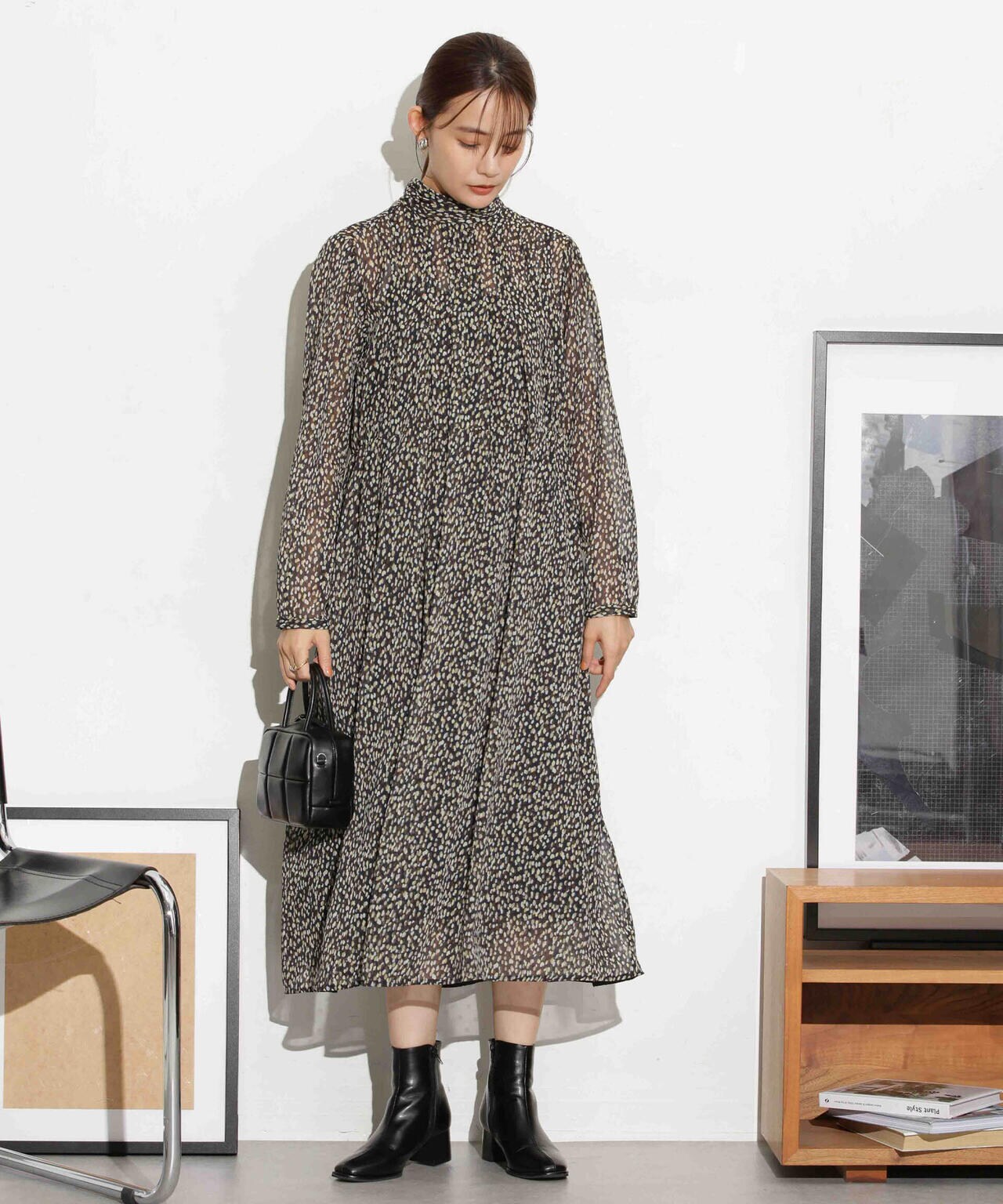 フィルムドットシフォンタックワンピース 6693219320