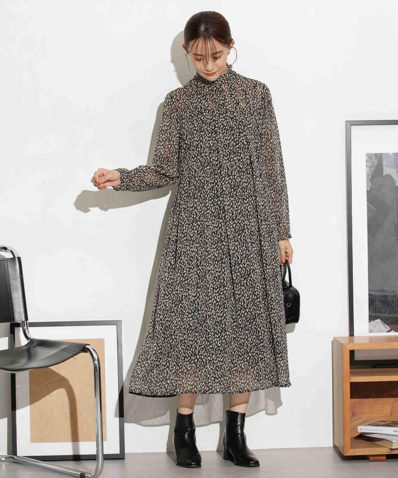 フィルムドットシフォンタックワンピース 6693219320