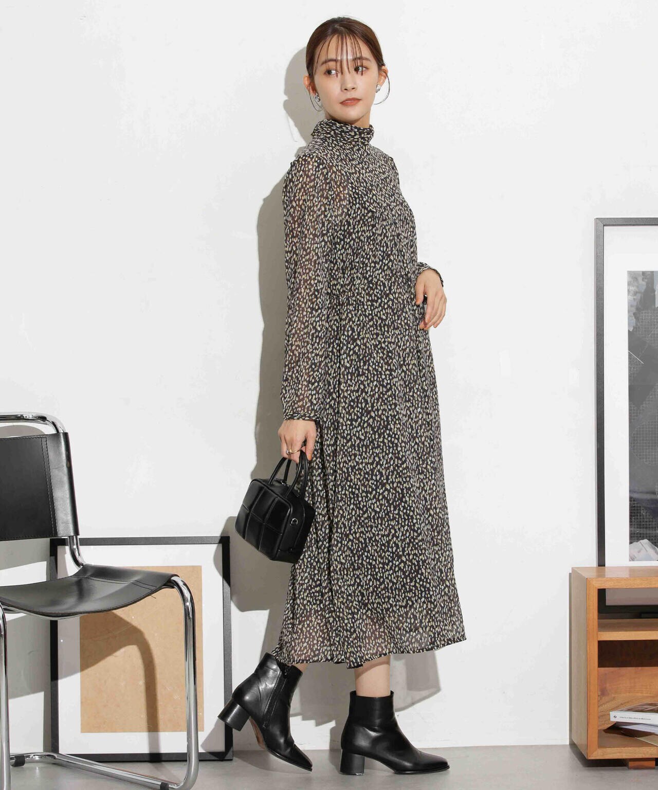 フィルムドットシフォンタックワンピース 6693219320