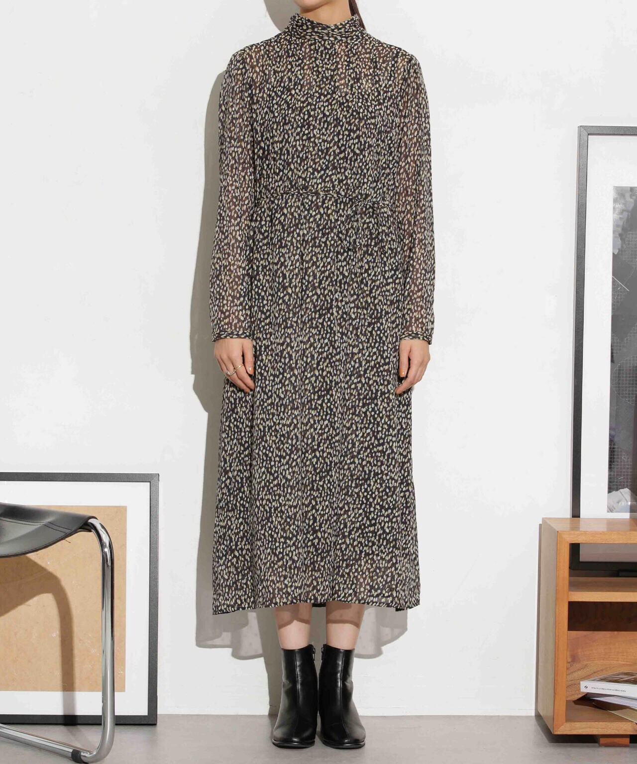 フィルムドットシフォンタックワンピース 6693219320