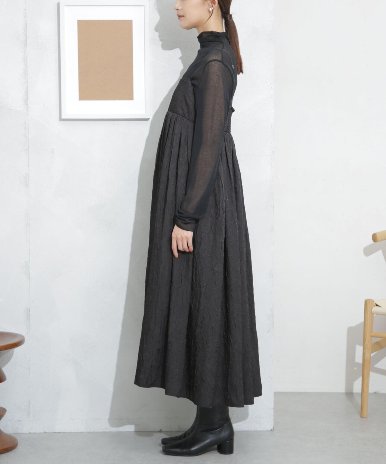 キャッチワッシャーツイルキャミワンピ―ス 6693219333