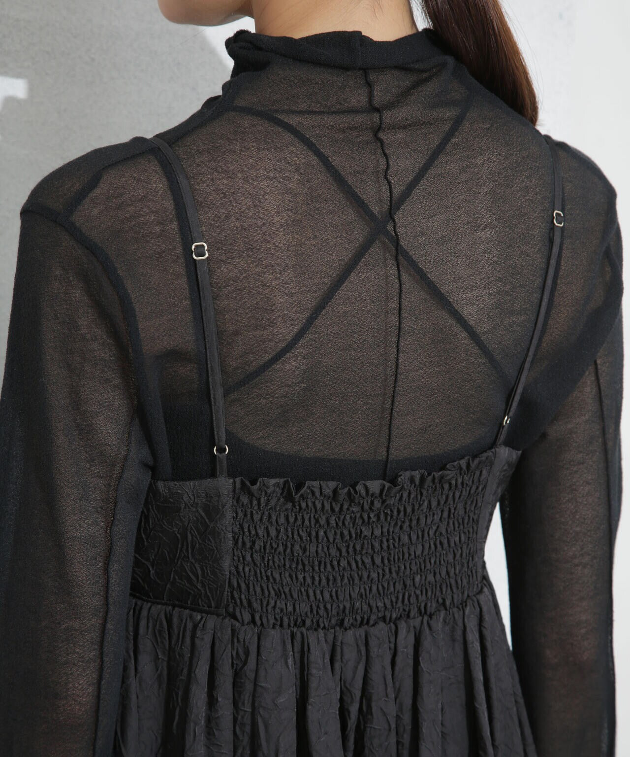 キャッチワッシャーツイルキャミワンピ―ス 6693219333