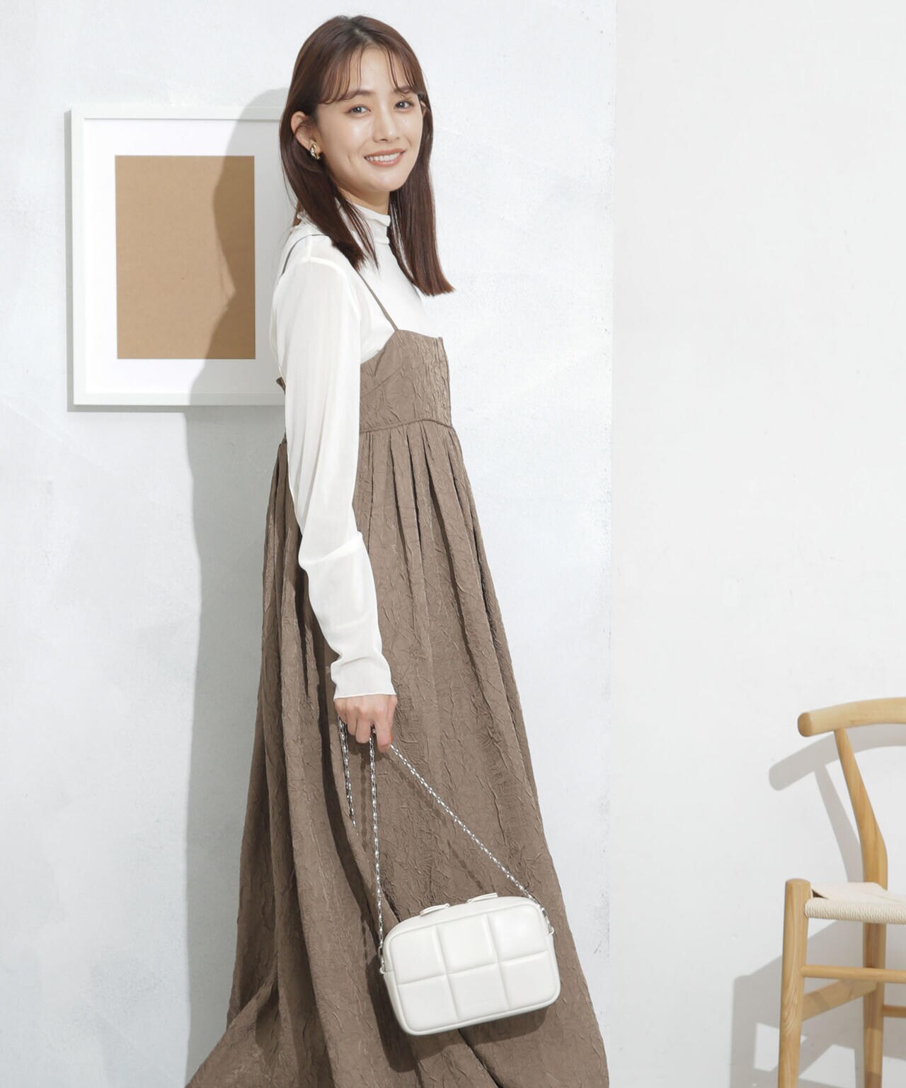 キャッチワッシャーツイルキャミワンピ―ス 6693219333