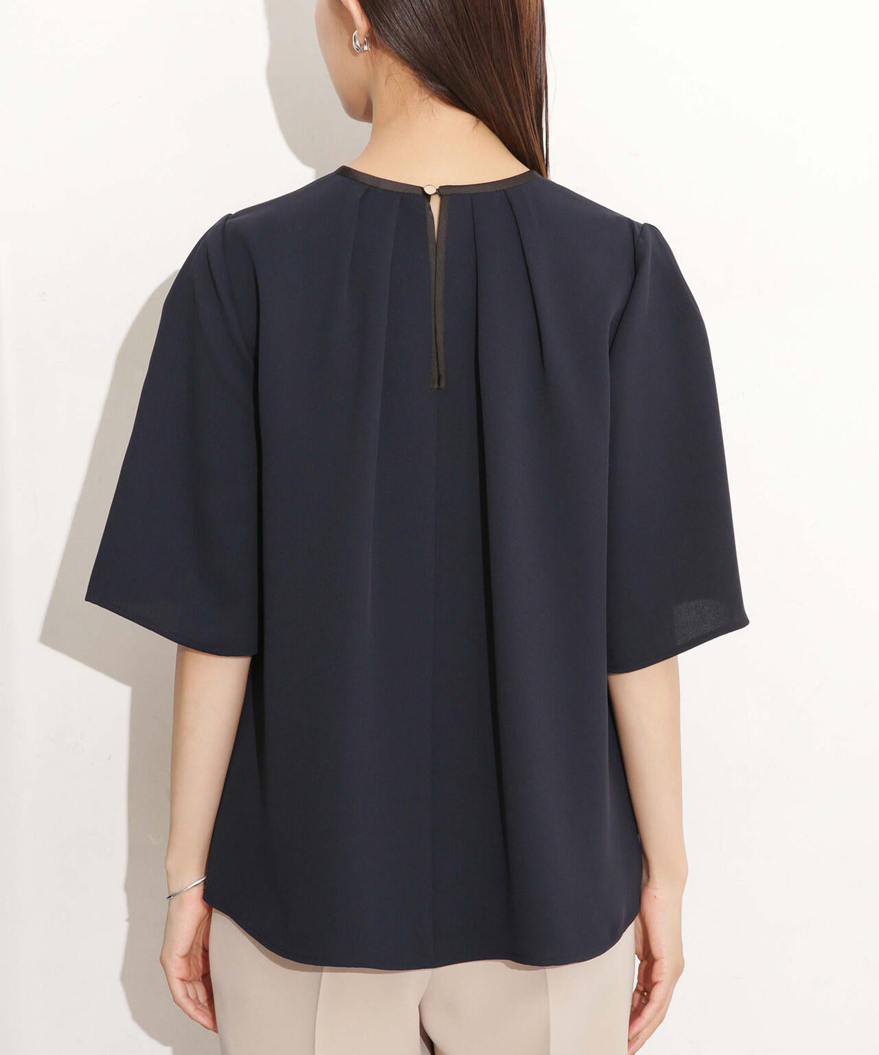 バイカラーフレアスリーブブラウス 6693220301