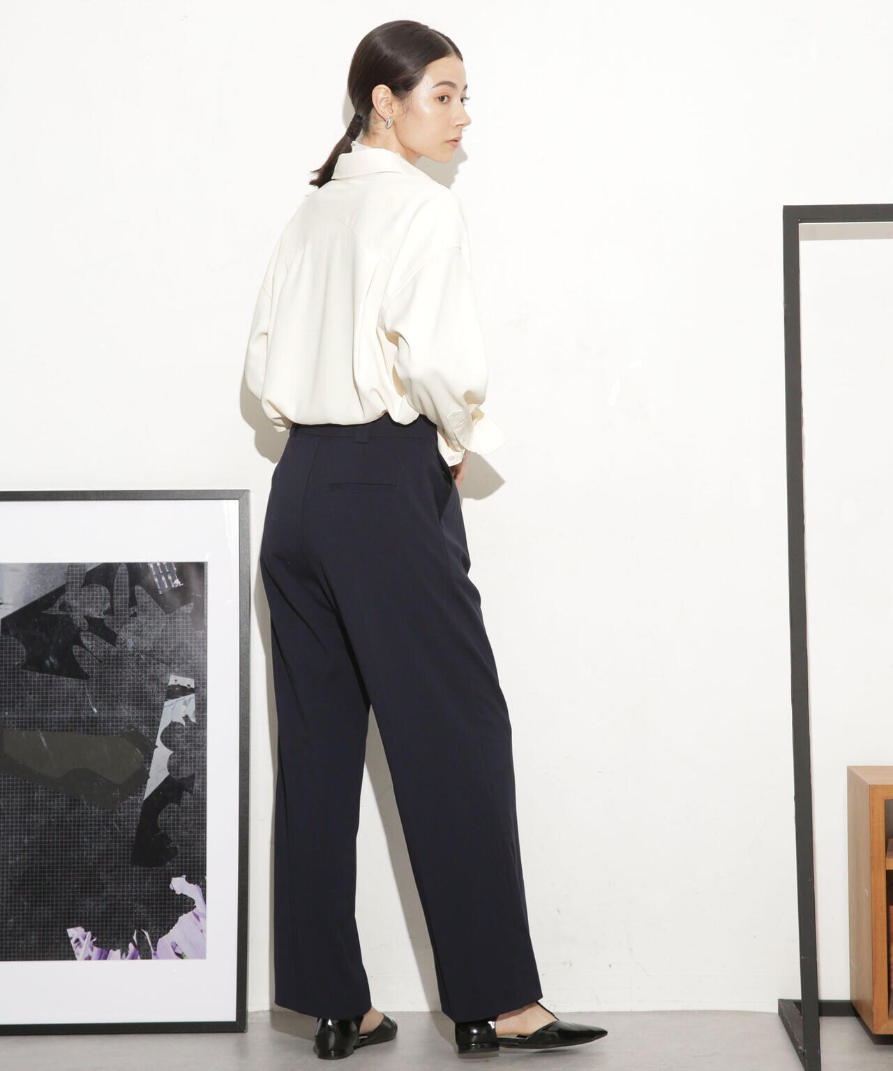 バッククロスドレープシャツ 6693220309