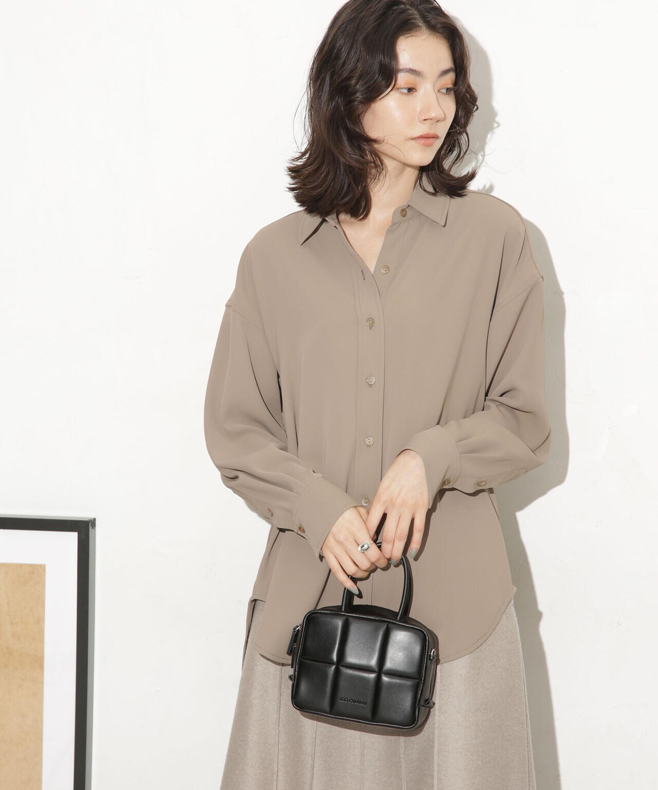 バッククロスドレープシャツ 6693220309