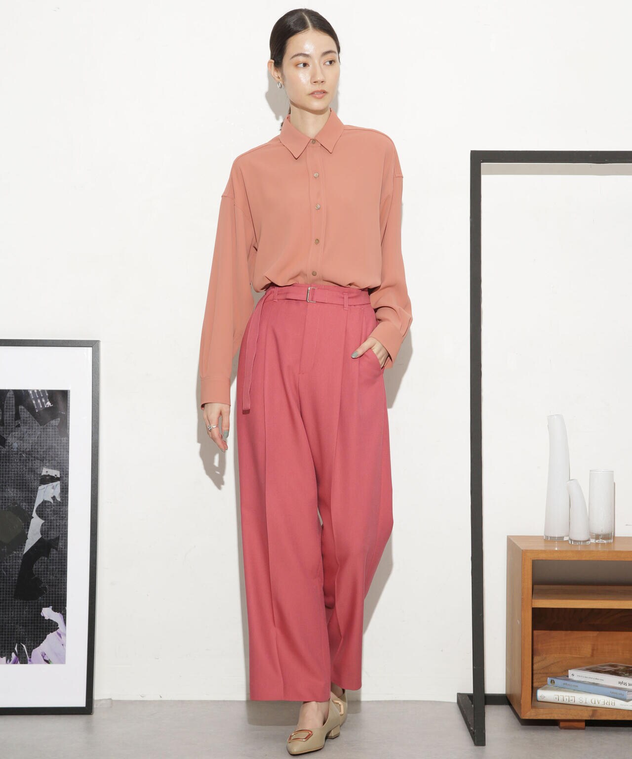 バッククロスドレープシャツ 6693220309